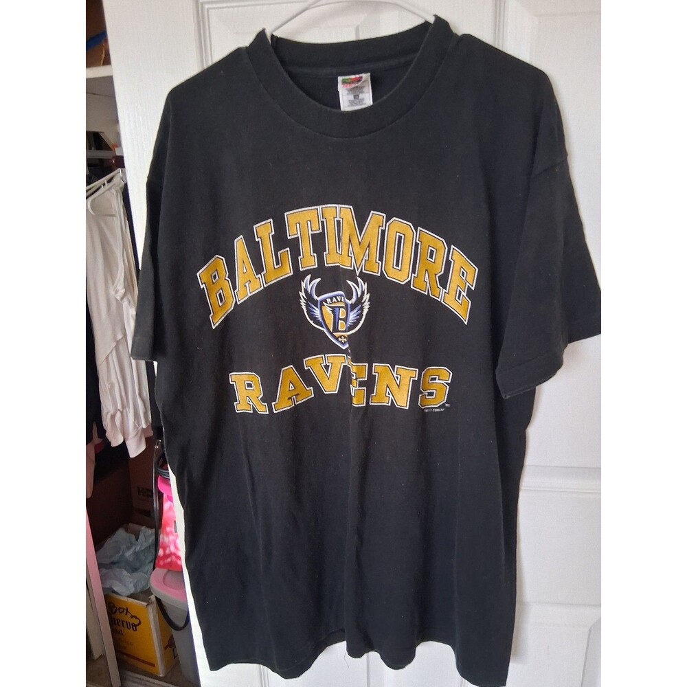 Baltimore Ravens Fruit of the Loom T-shirt Black NFL Short Sleeve XL